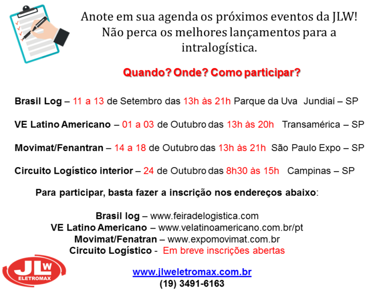 Leia mais sobre o artigo Acompanhe os eventos da JLW